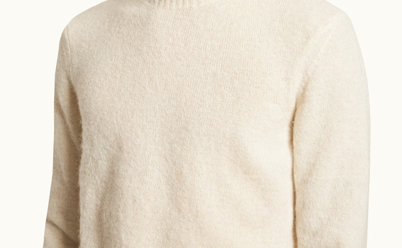 Lorca Alpaca Merino Tailored Fit Alpaca-Merino Knit Jumper | Cashew