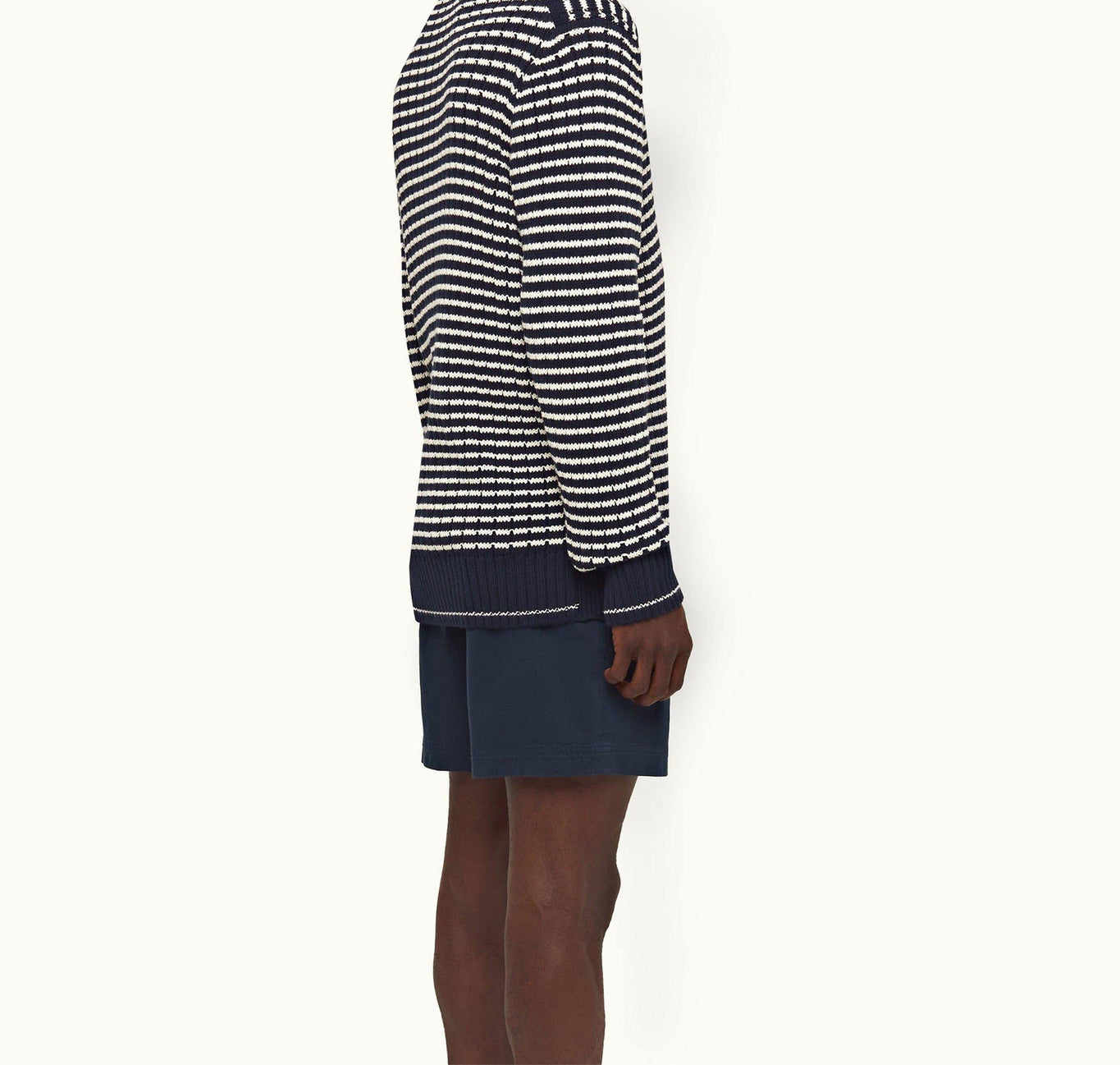 Lorca Stripe Side Stripe Jumper | Night Iris/Sea Mist
