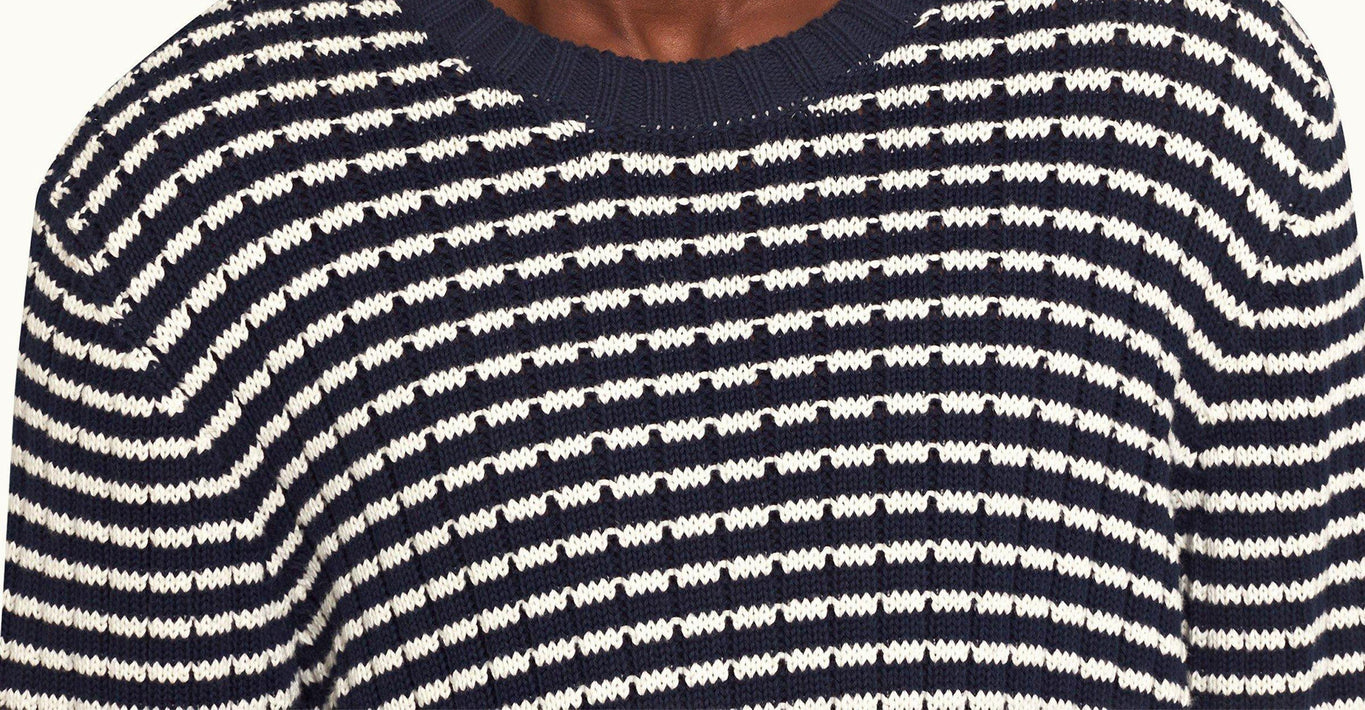 Lorca Stripe Side Stripe Jumper | Night Iris/Sea Mist