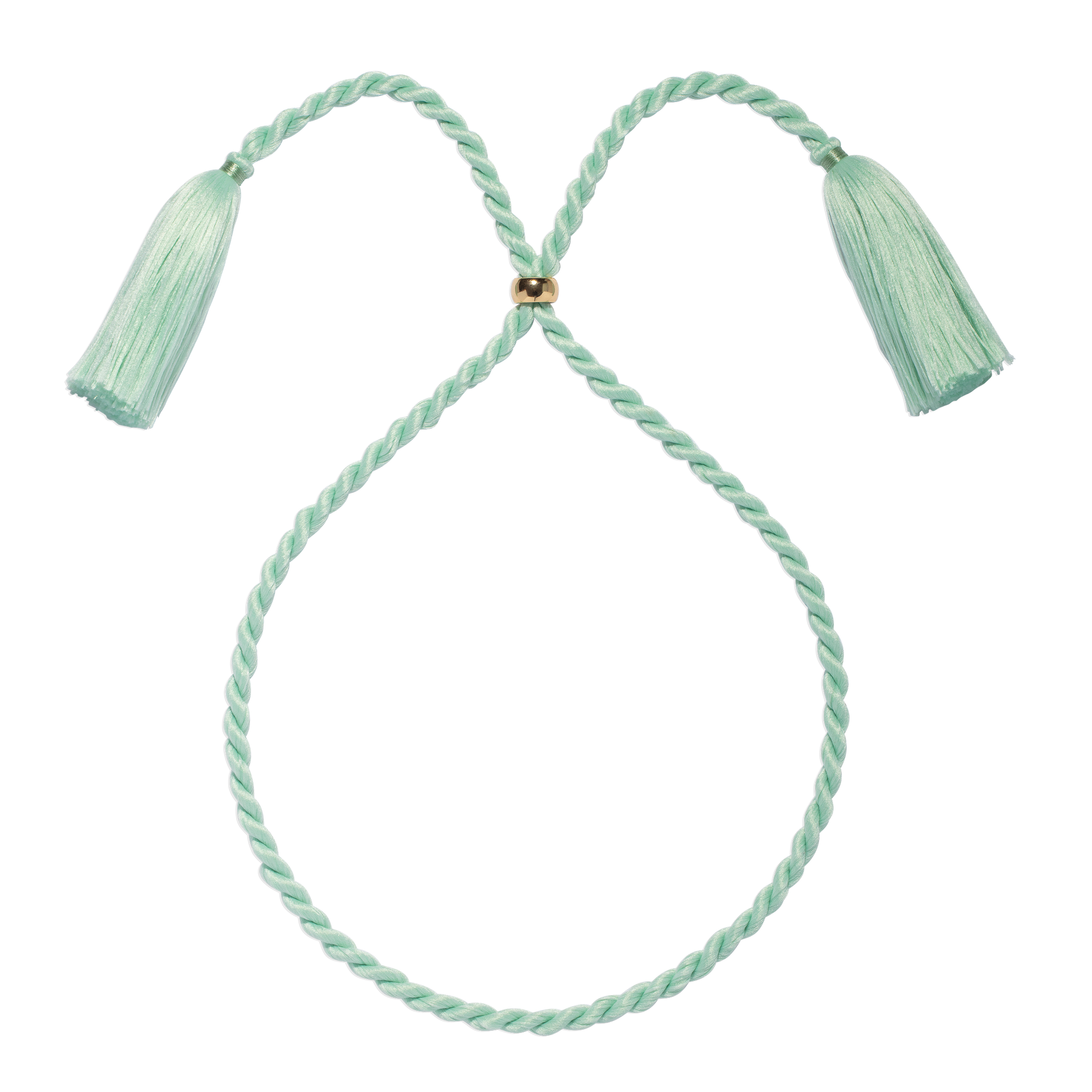 Marina Silk Cord Necklace in Aqua - Loren Hope