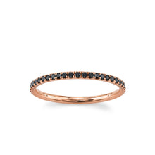 Women | Black Diamond Love Goes Round Eternity Band | 14k Rose Gold