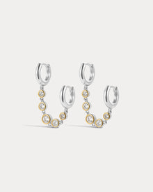 The Georgia Stone Huggies Set | Silver