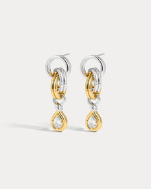 The Georgia Stone Twisted Studs | Silver/Gold