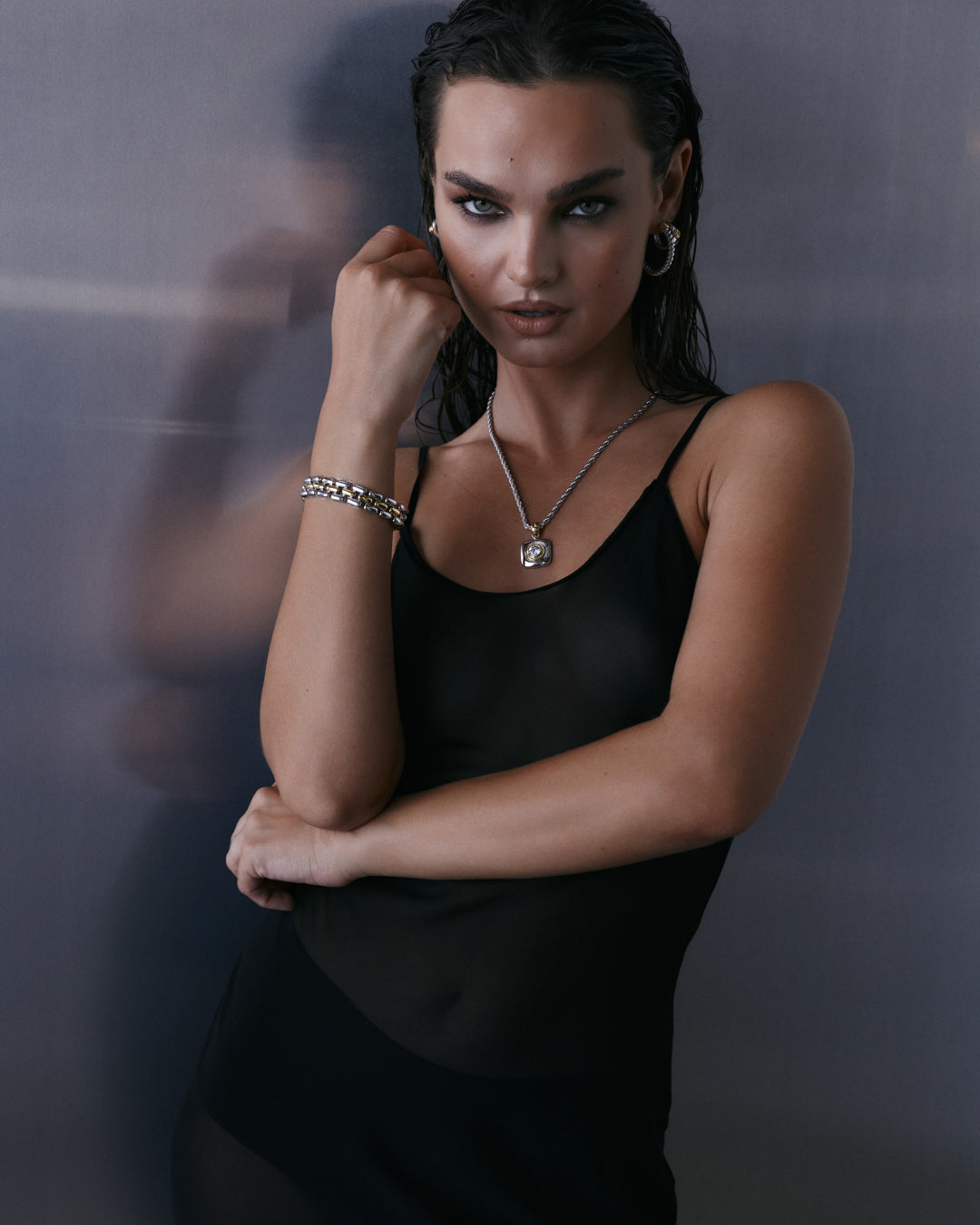 The Luna Bezel Pendant Necklace | Silver/Gold