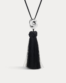 The Solstice Knot Tassel Necklace | Silver