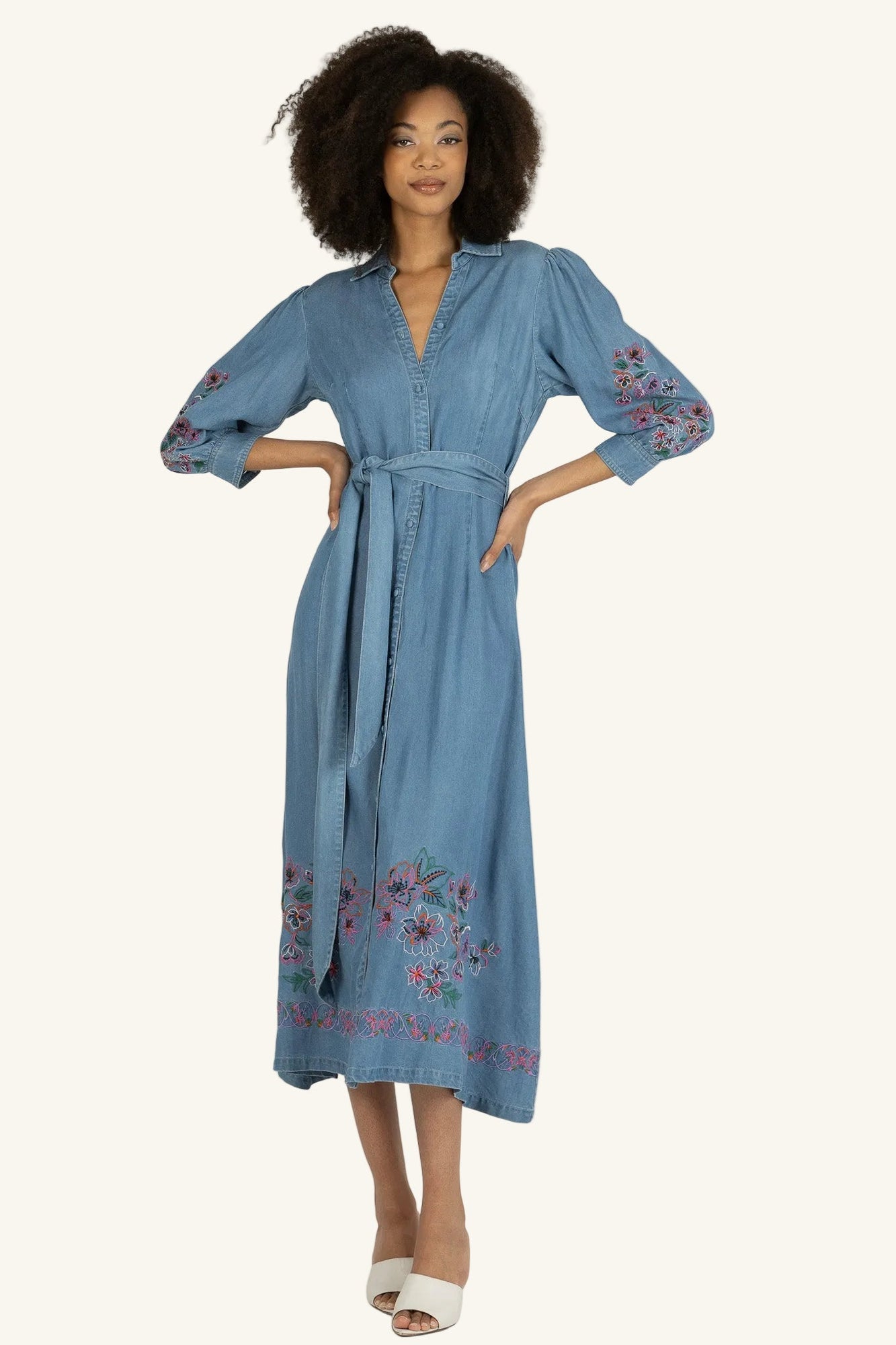 Lynn Dress | Light Blue Wash Denim