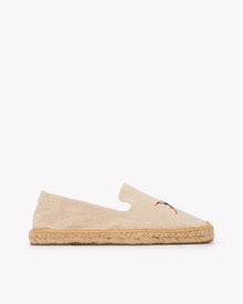 Men's Smoking Espadrille | Embroidery | Scuba & Sharks - Natural Undyed - Men's Espadrilles - Scuba & Sharks - Natural Undyed - Soludos - 