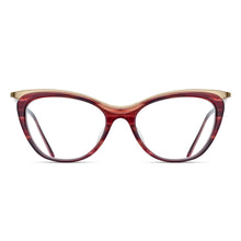 Womens | M2044 Cat Eye Optical | Matte Bordeaux Stripe | Clear Lens | 51MM