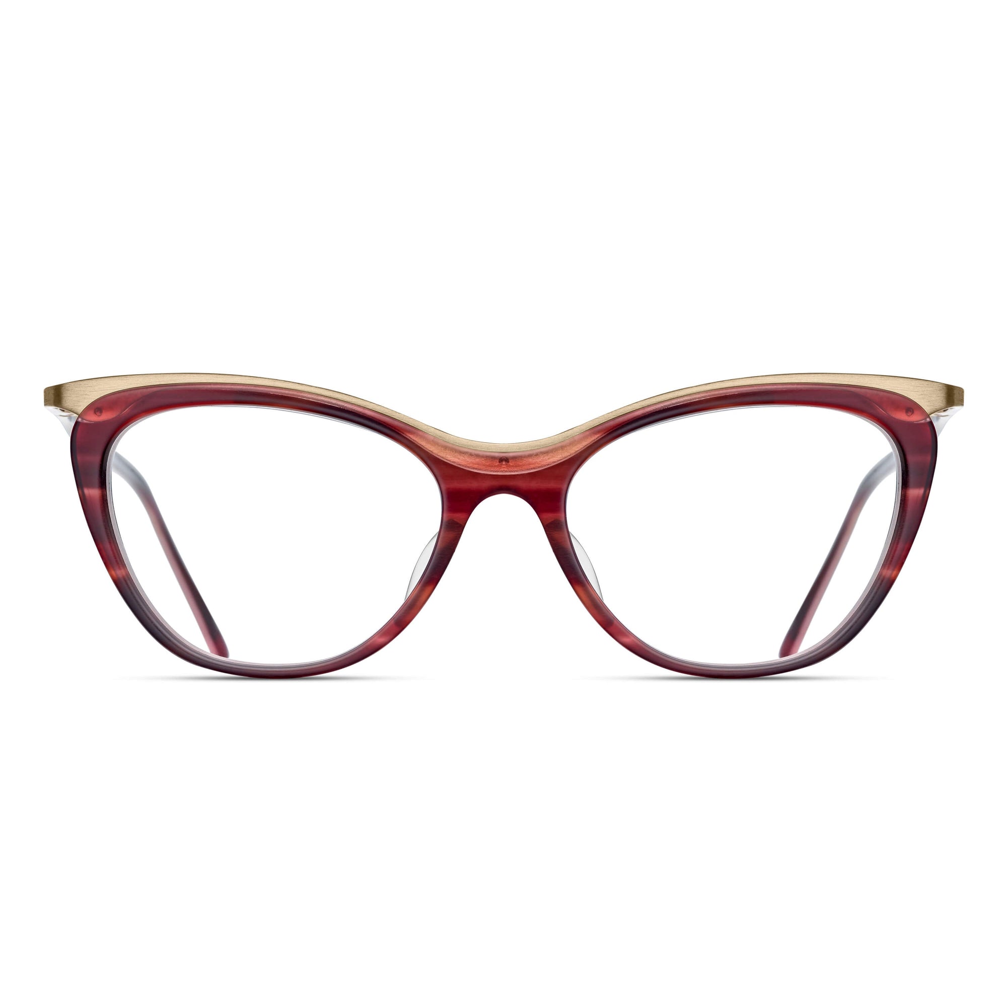 Womens | M2044 Cat Eye Optical | Matte Bordeaux Stripe | Clear Lens | 51MM