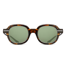 M2051 Square Sunglass | Tokyo Tortoise - Brushed Silver | Sage Green Lenses | 48M
