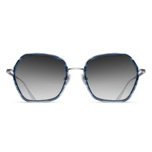 M3078 Geometric Sunglass | Blue Demi/Antique Silver | Grey Gradient Lenses | 54MM
