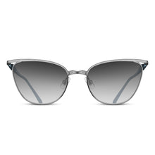 Womens | M3102 Cat Eye Sunglass | Palladium White/Navy | Grey Gradient Lens | 56MM