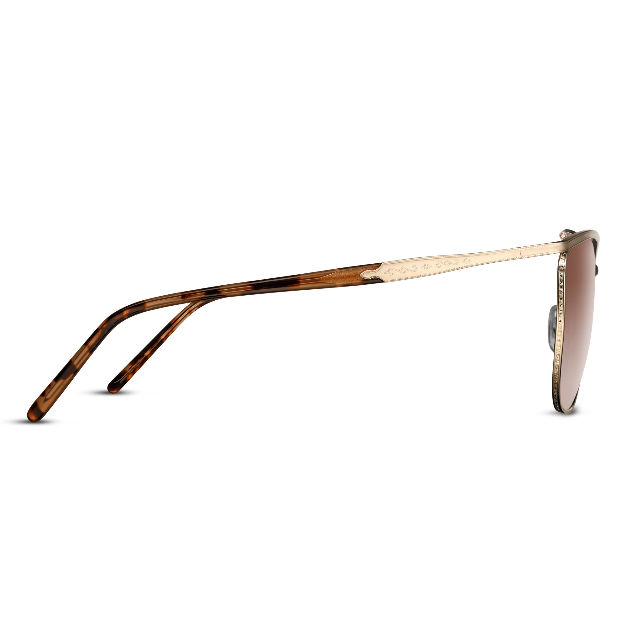Unisex | M3109 Panto Sunglass | Brushed Gold/Demi | Khaki Gradient Lens | 54MM
