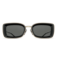 Unisex | M3124 Rectangle Sunglass | Brushed Gold/Black | Grey Lens | 51MM