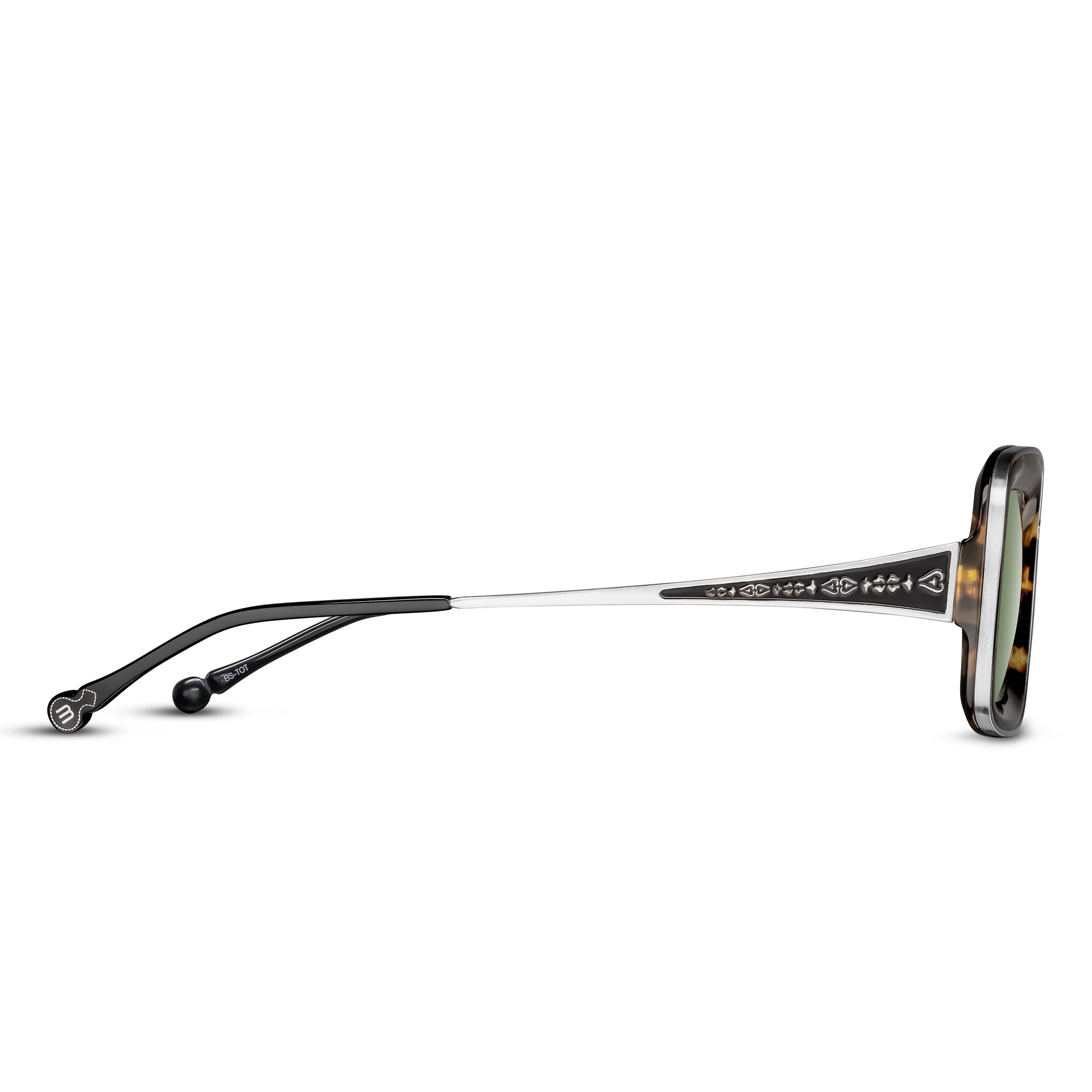 M3124 Rectangle Sunglass | Brushed Silver/Tokyo Tortoise | G-15 Green Lens | 51MM