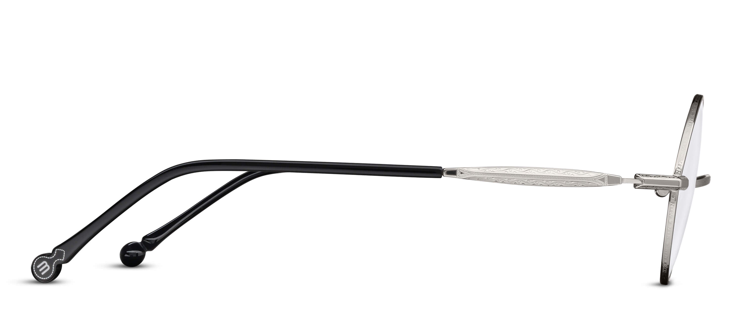 Unisex | M3131 Round Optical | Palladium White | Clear | 45MM