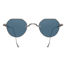 Unisex | M3132 Panto Sunglass | Antique Silver | Blue Grey Lens | 46MM