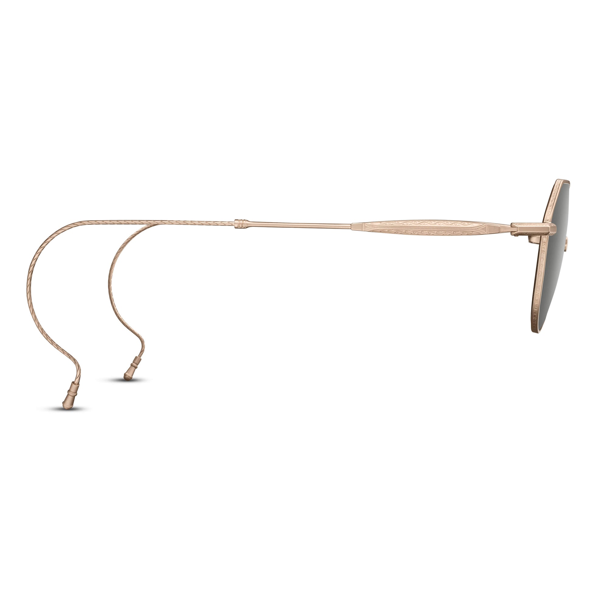 M3132 Panto Sunglass | Matte Gold | Grey Lens | 46MM