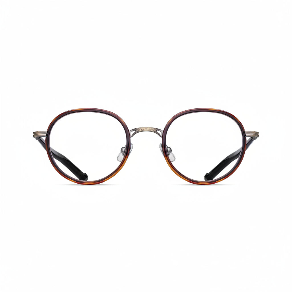 Unisex | M3134 Panto Optical | Antique Gold/Dark Tortoise | Clear | 47MM