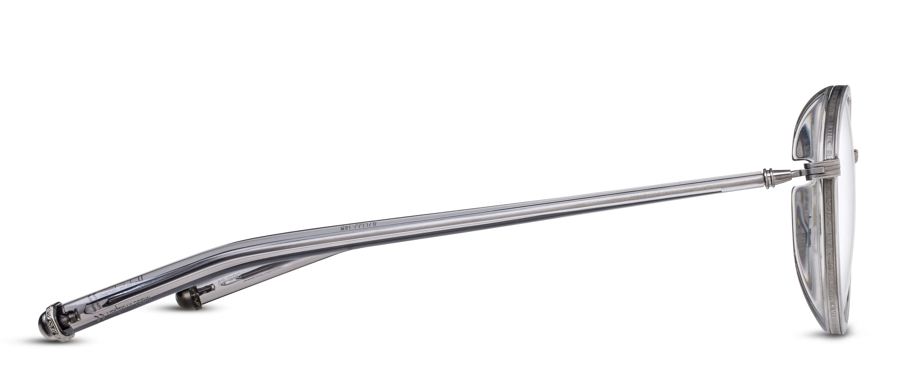 Unisex | M3134 Panto Optical | Antique Silver/Grey Crystal | Clear | 47MM