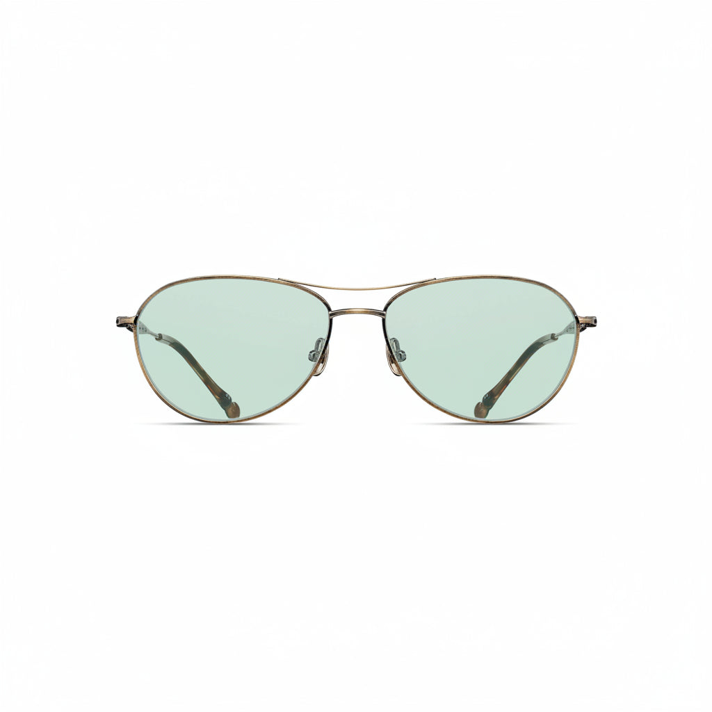 Unisex | M3139 Aviator Sunglass | Antique Gold | Cafe Green Lenses | 57MM
