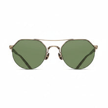Unisex | M3141 Panto Sunglass | Antique Gold | Sage Green Lenses | 50MM