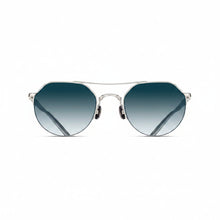 Unisex | M3141 Panto Sunglass | Palladium White | Blue Gradient Lenses | 50MM