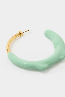 Rubberized Hoop Earrings Gold | Women | Mint