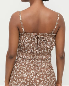 Color: Brown/Cream Floral