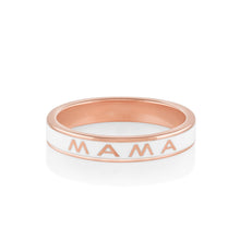 Women | Mama Enamel Band – White Enamel | 14k Rose Gold