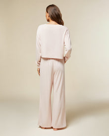 Ribbed Pull On Pant | Peach Blush