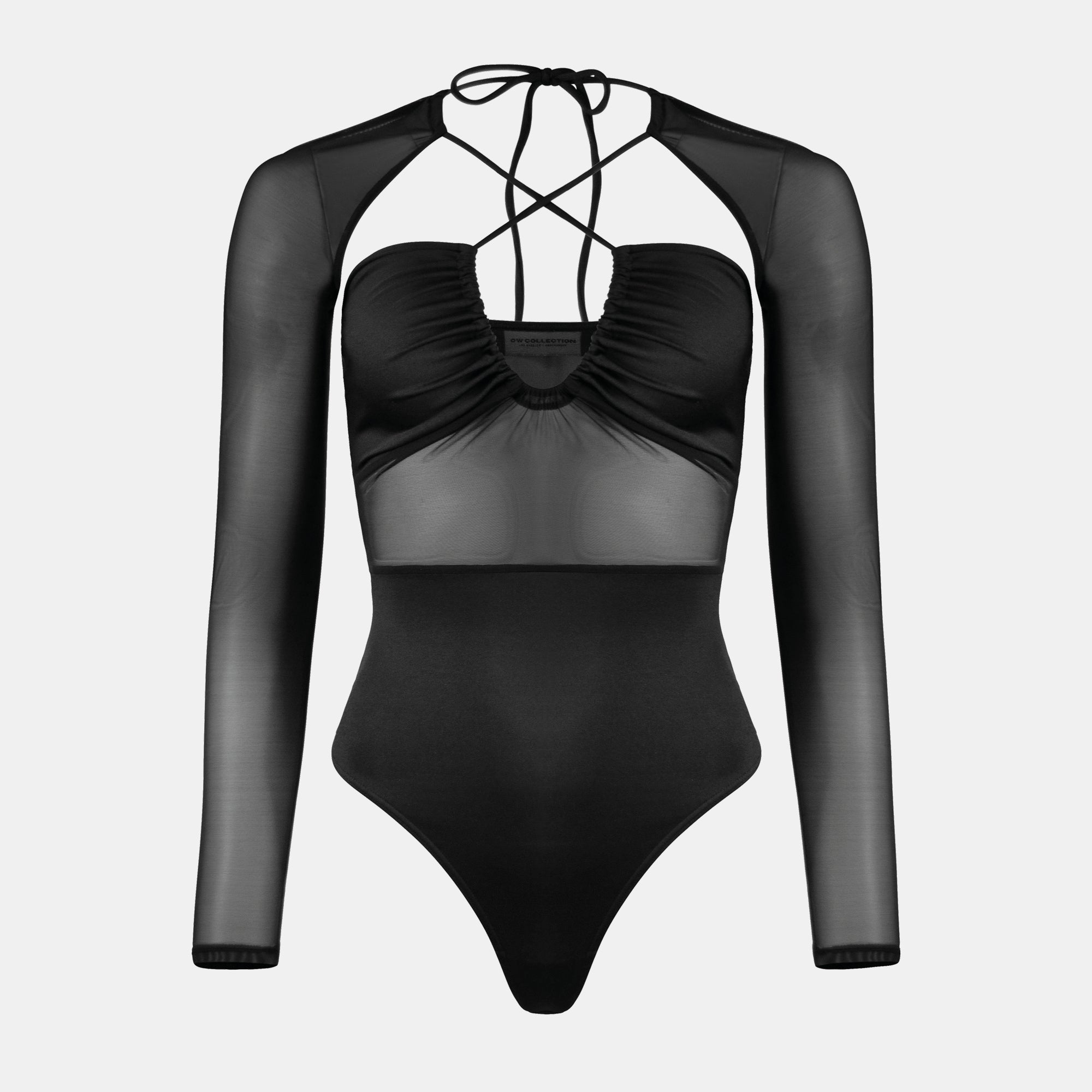 OW Collection Margot Bodysuit | Black Caviar