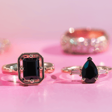 Women | Norah Black Onyx & Diamond Ring | 14k Rose Gold