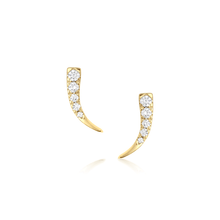 Women | White Diamond Ear Crawlers | 14k Yellow Gold