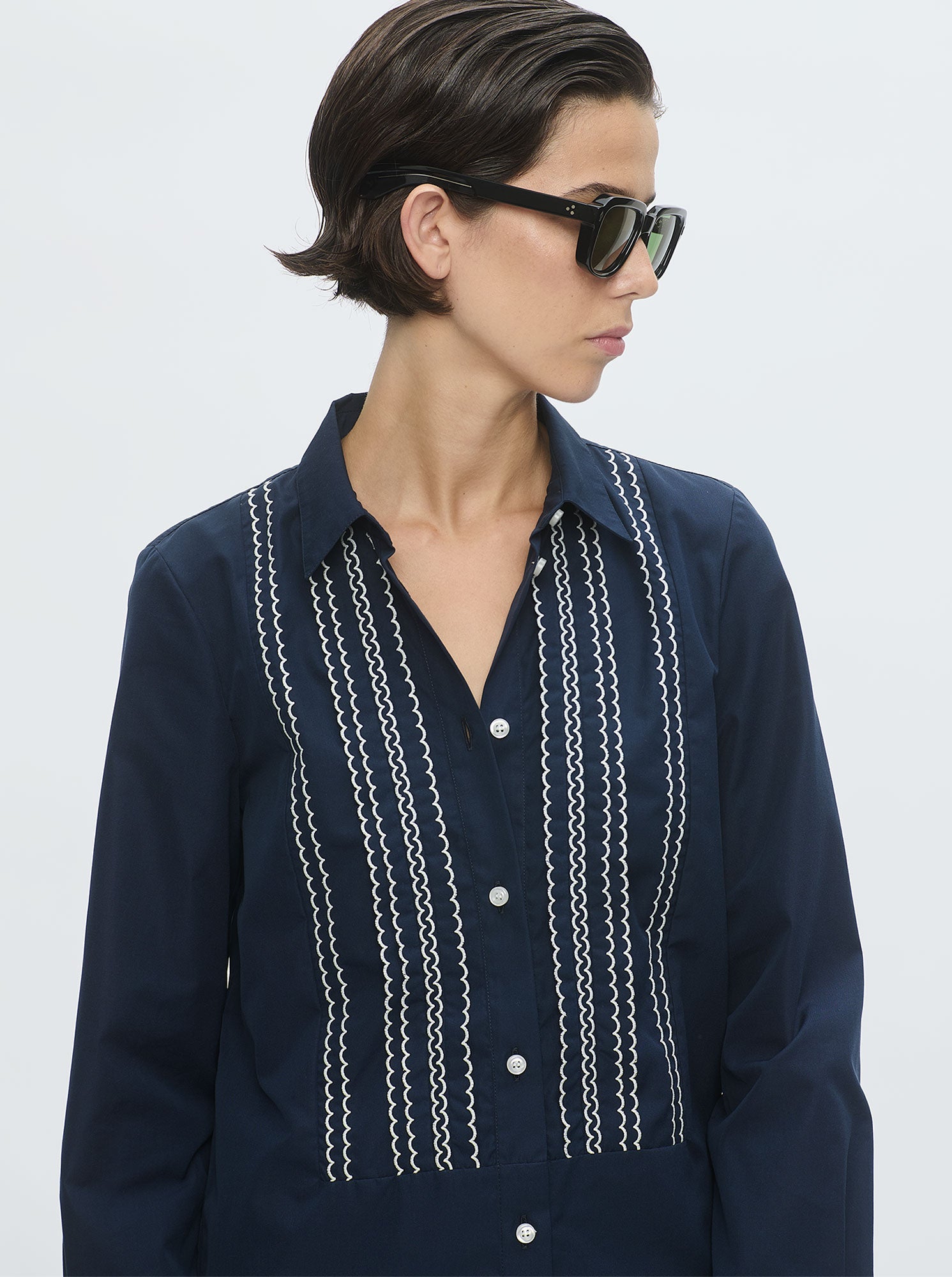 Mattia Shirt Dress | Navy