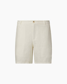 Mens | Linen Fixed-waist Short | White