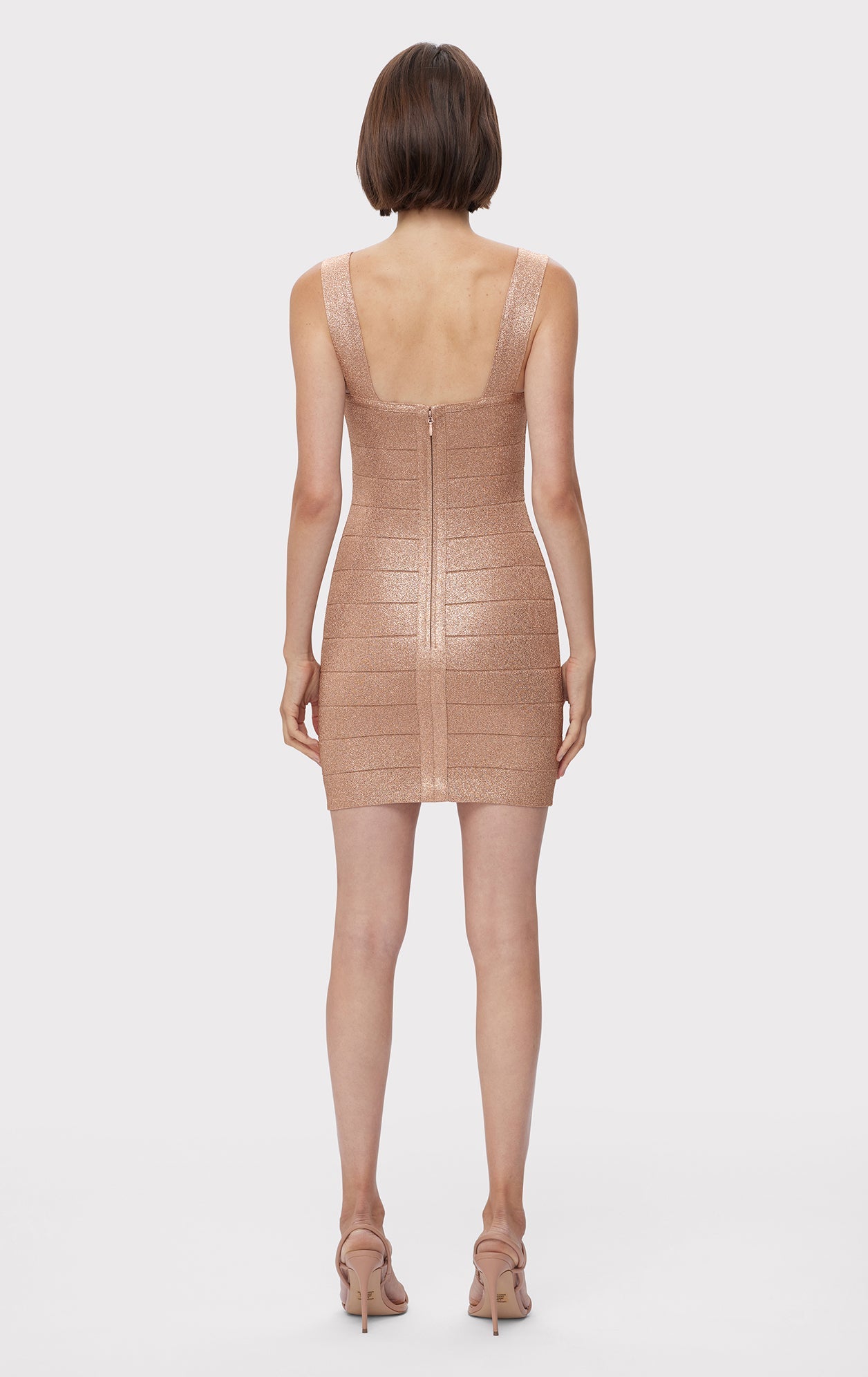 Disco Knit Bustier Dress | Metallic Bare