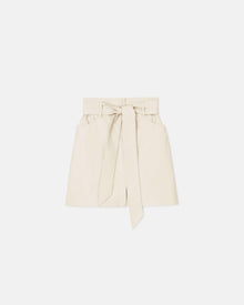 Womens | Meda Okobor Alt-Leather Mini Skirt | Creme