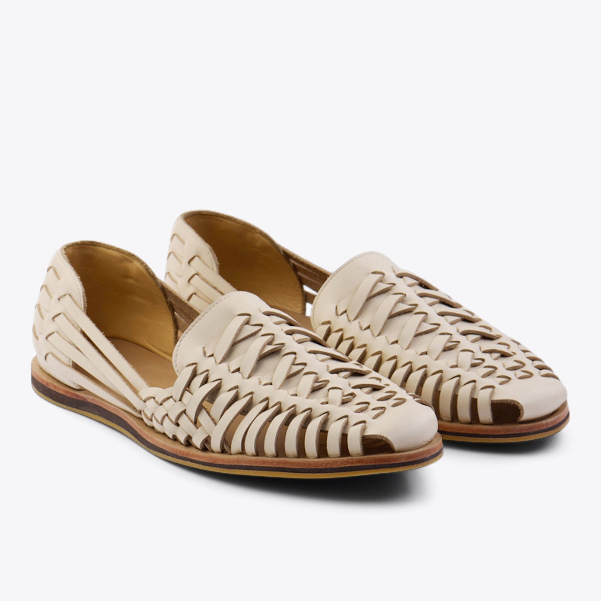 Men's Huarache Sandal Bone Men's Leather Slip On Nisolo