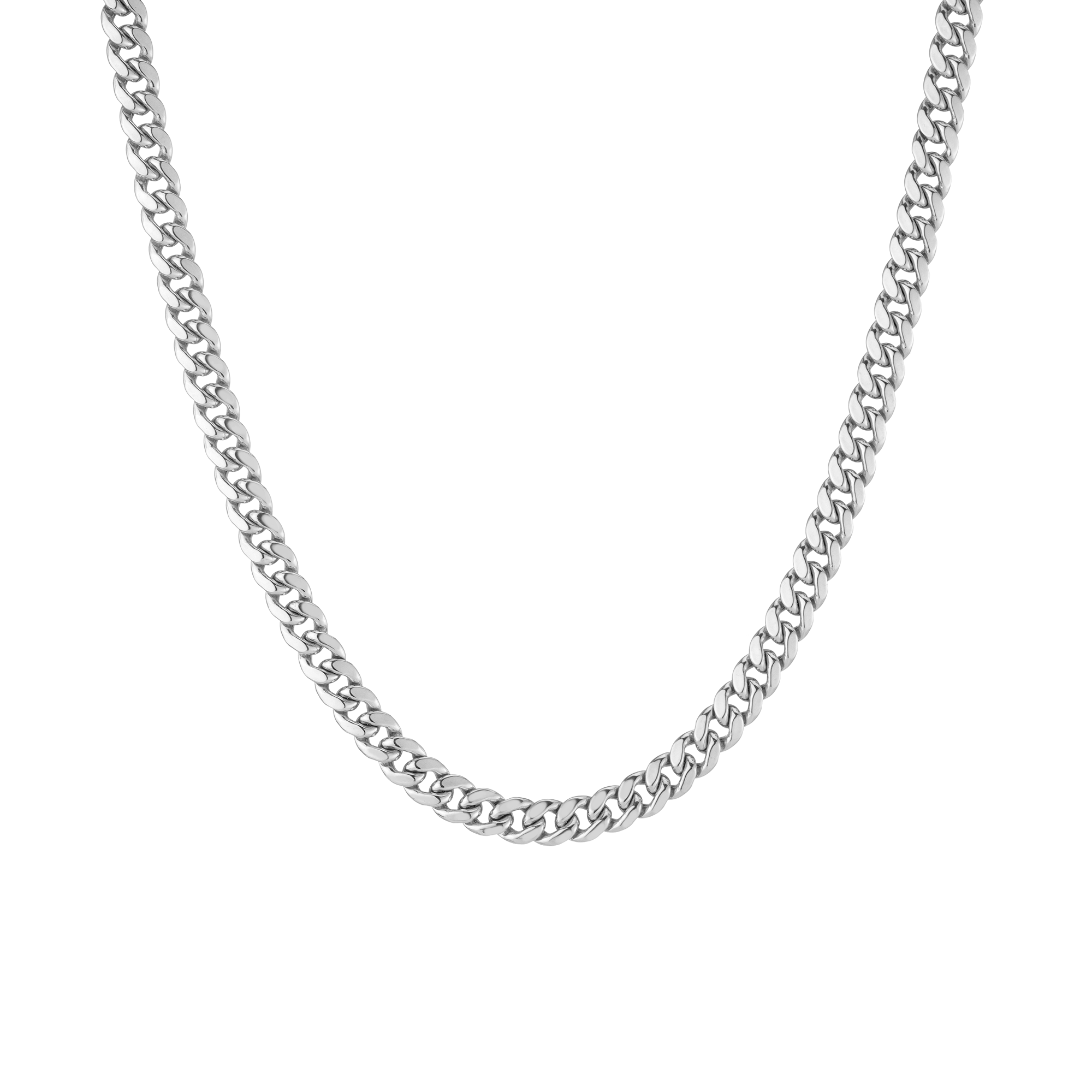 Large Cuban Chain Necklace Vermeil White Gold 16in 18in 20in 22in First