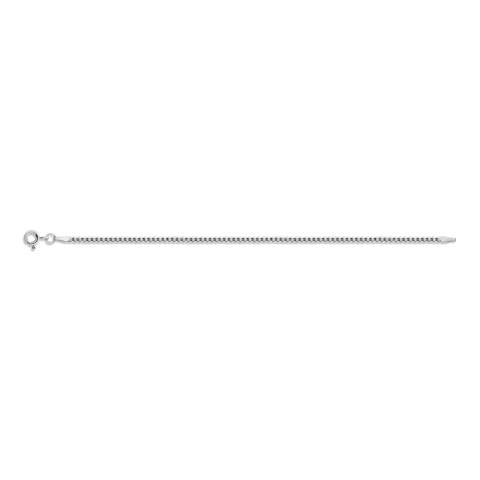 Small Cuban Chain Bracelet Vermeil White Gold 6in 6.5in 7in 7.5in