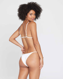 Ribbed Jay Bikini Bottom | White