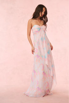 Miu Floral Chiffon Gown | Tropic Petal