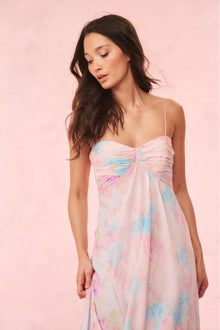Miu Floral Chiffon Gown | Tropic Petal