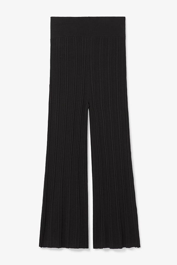 Packshot image of the Marijane Pant - Textured Knit in Black | Still | Exclude
