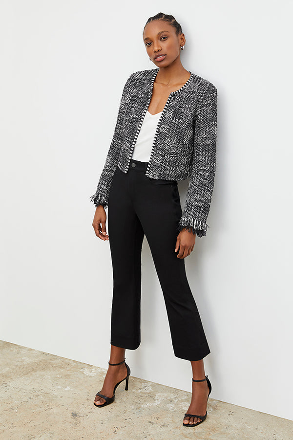 Front image of a woman wearing the Archie Jean in Black | Exclude