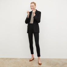 Front image of a woman wearing the Sammataro Jean in Black