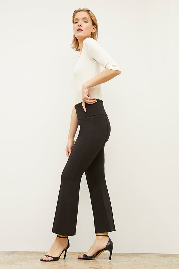 Front image of a woman wearing the Soyoung top in Ivory | Exclude