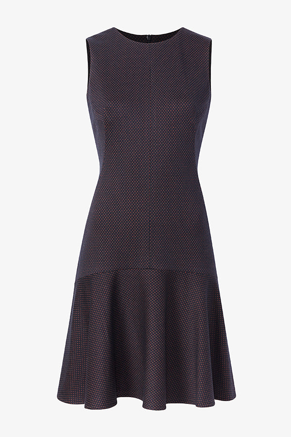Packshot image of the jayde dress in navy multi | Exclude | Still