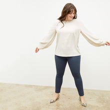 Front image of a woman wearing the Sammataro Jean - Better Than Denim in Dusty Indigo
